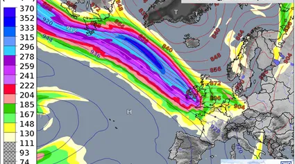 Windgeschwindigkeit in 300 hPa