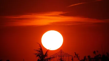 Sonnenuntergang am Wochenende in Rheinstetten