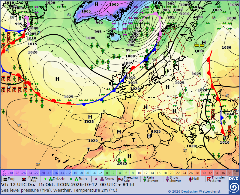 Wetterlage Europa Do., 15.10.